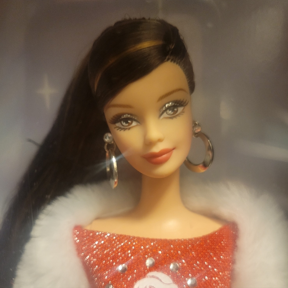 ×NIB Mattel Barbie Doll Aries‎ Zodiac March 21 - April 19 Red Glitter Dress 2004